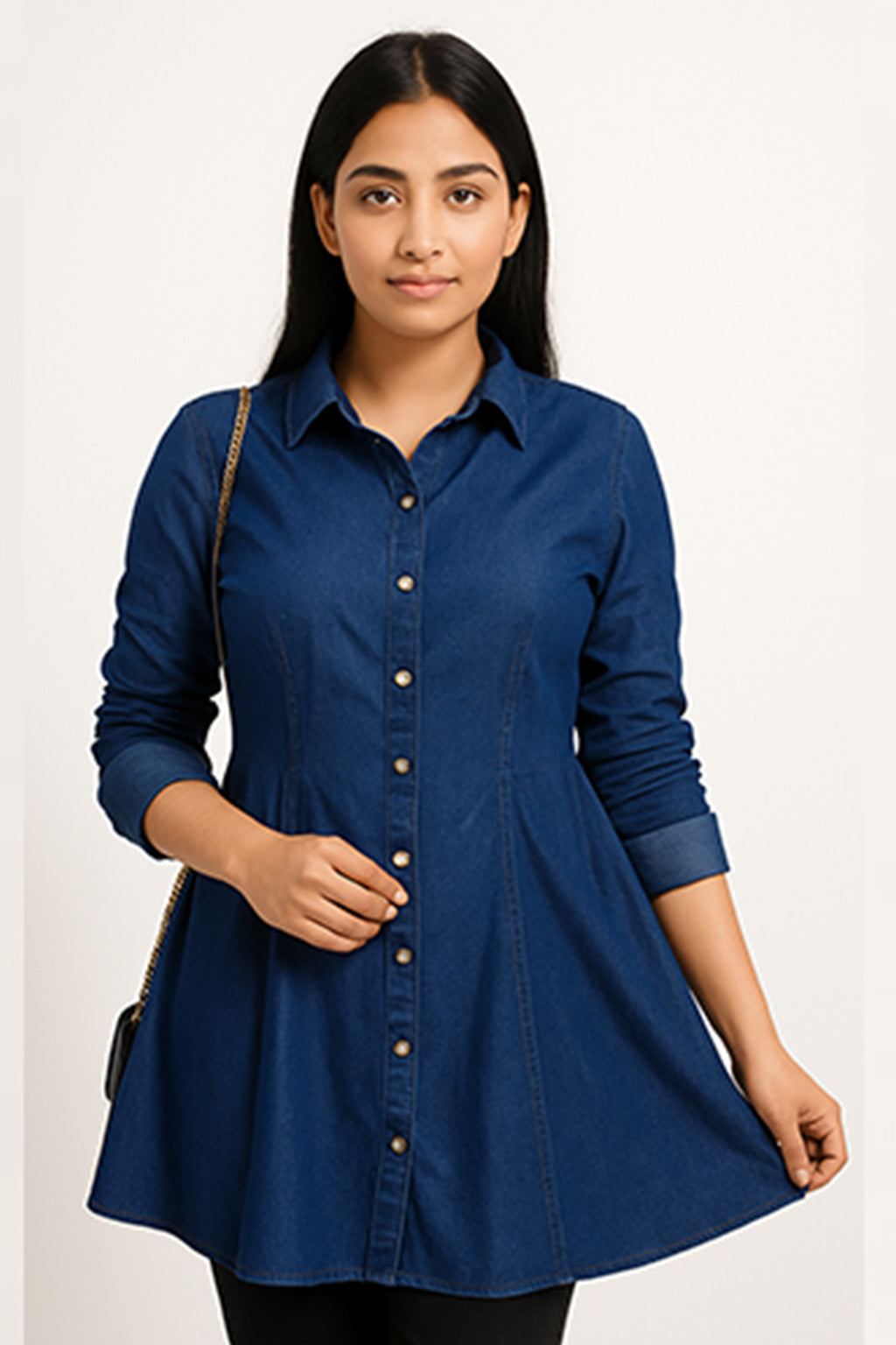 Trendy Denim Shirt for Girls – Latest Design Online