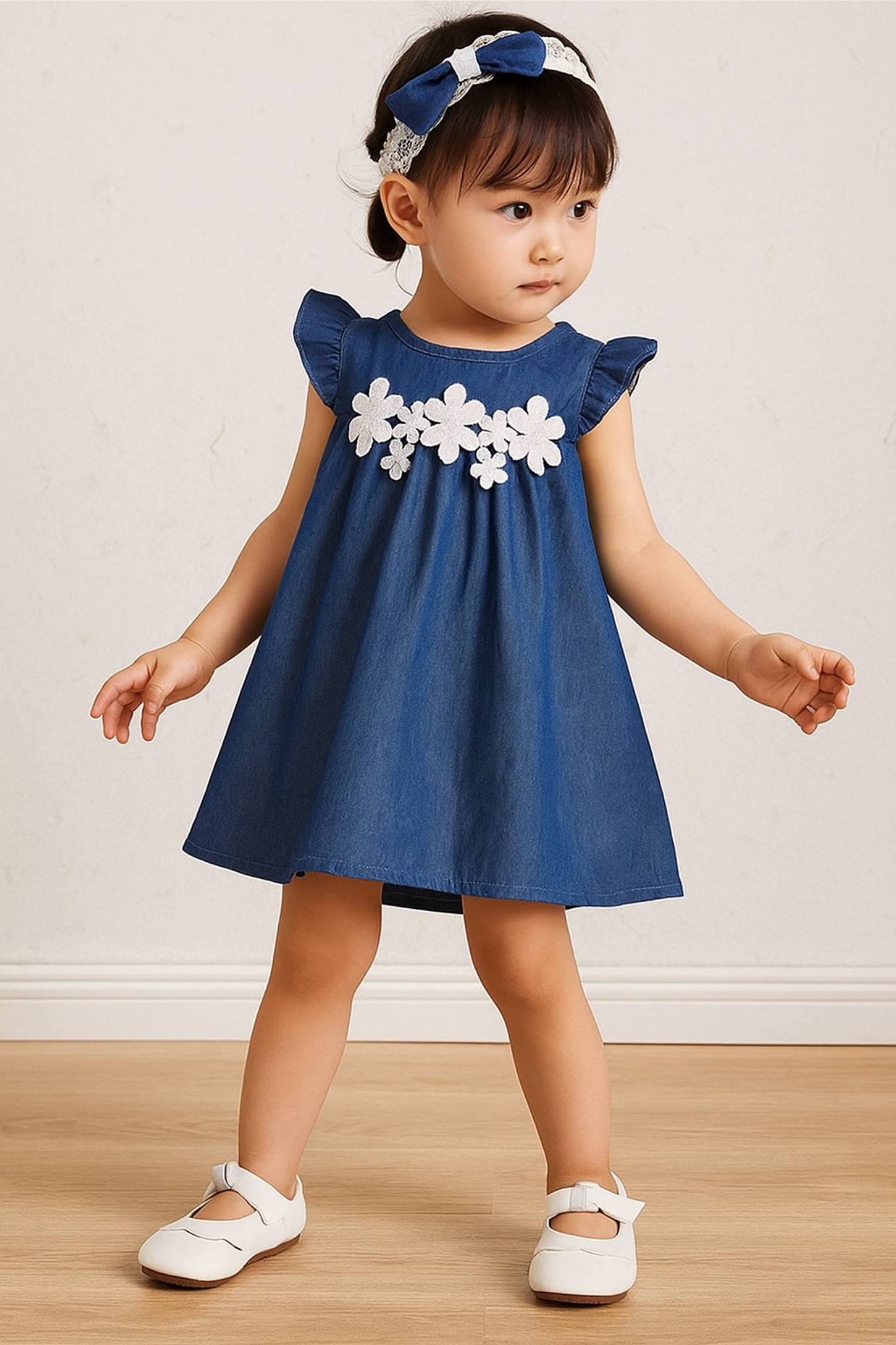 Stylish Tencel Denim Frock for Baby Girls | Casual & Party Wear | 1-8 Years