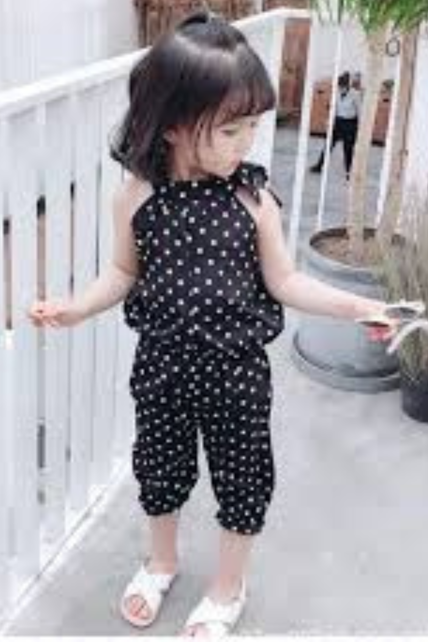 Baby Girl Stylish Polka Dot Shirt & Trouser Set – Elegant Outfit for Parties & Special Occasions