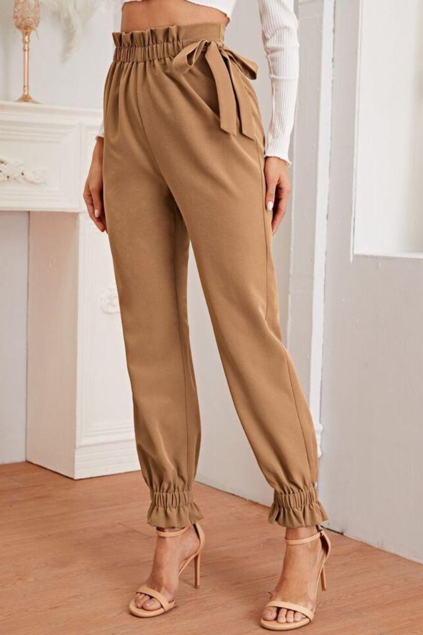 "LuxeLine Tailored Wide Pants"