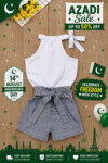 14 August Cute Baby Dress for Girls Pakistan